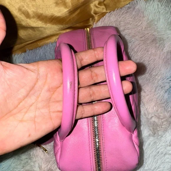 Versace Pink Quilted Women's Handbag - Picture 8 of 17